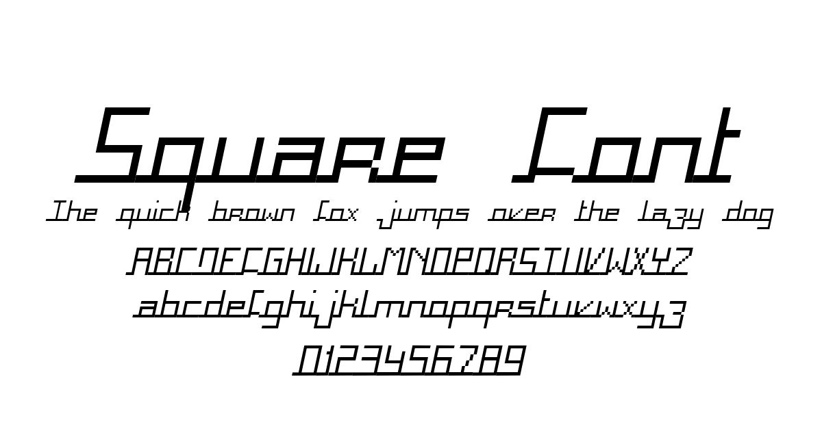 Square Font font preview