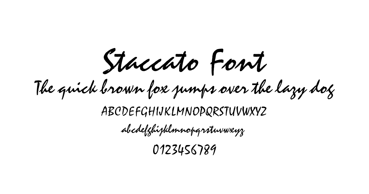 Staccato Font font preview