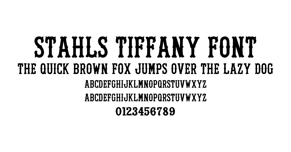 Stahls Tiffany Font font preview