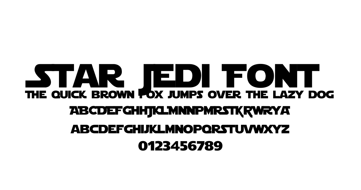 Star Jedi Font font preview