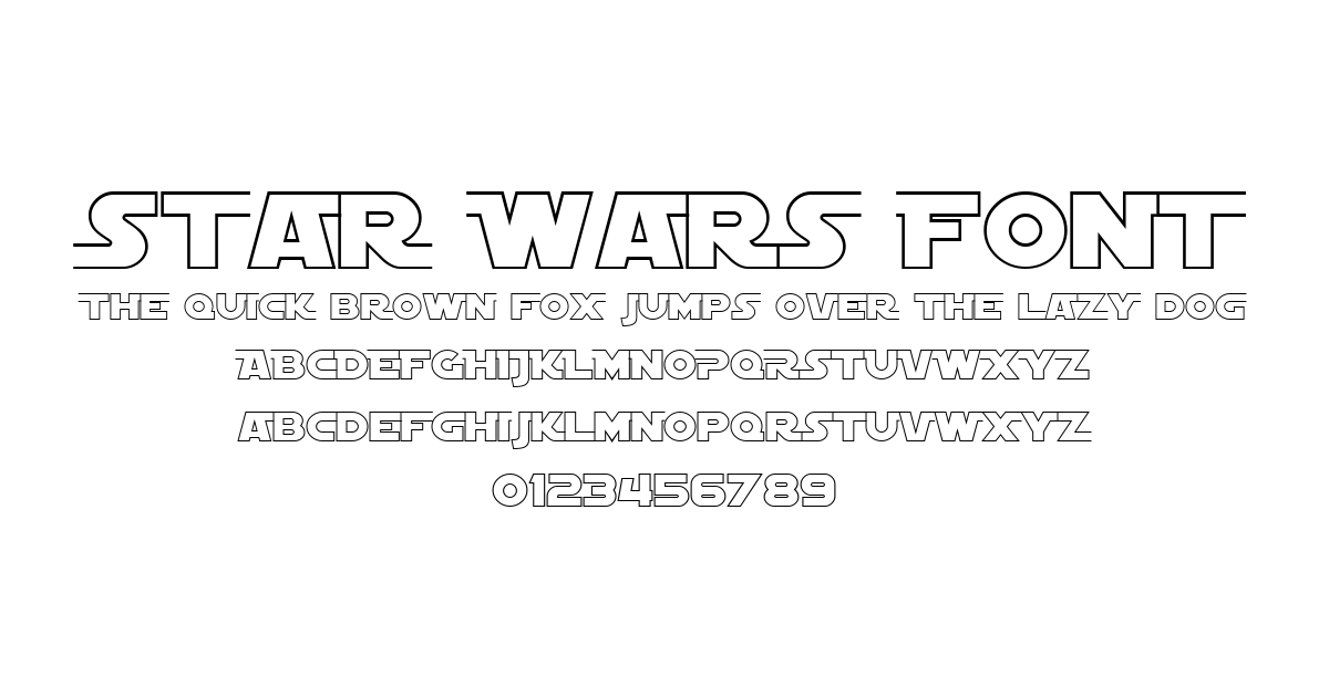 Star Wars Font font preview
