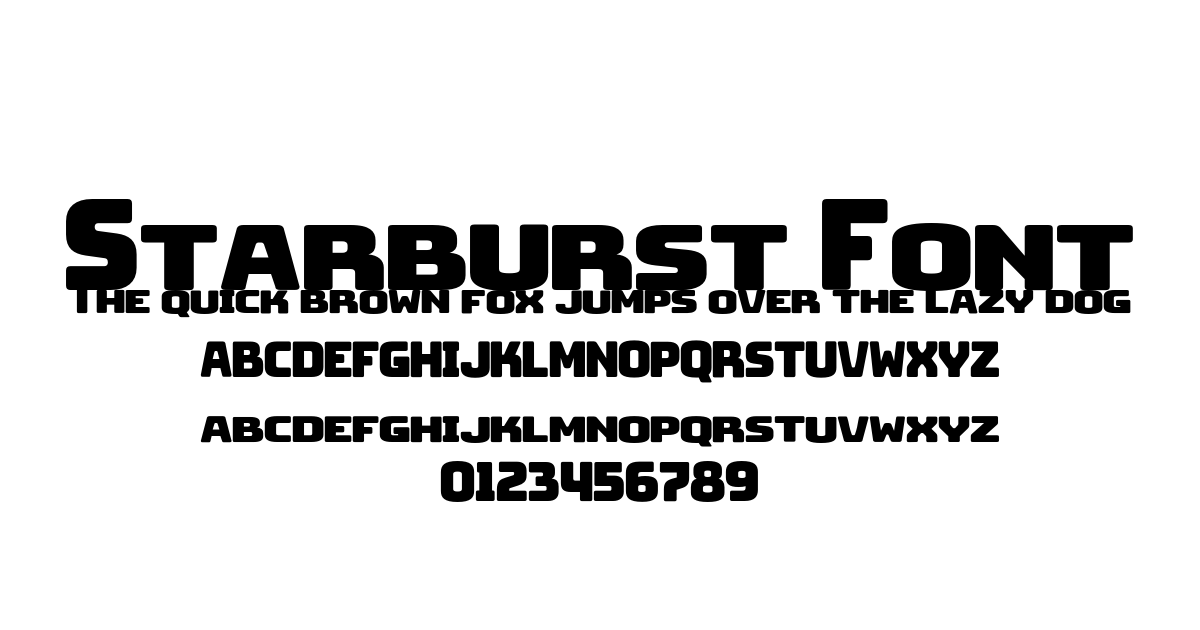 Starburst Font font preview