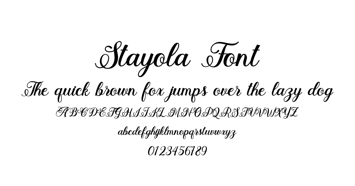 Stayola Font font preview