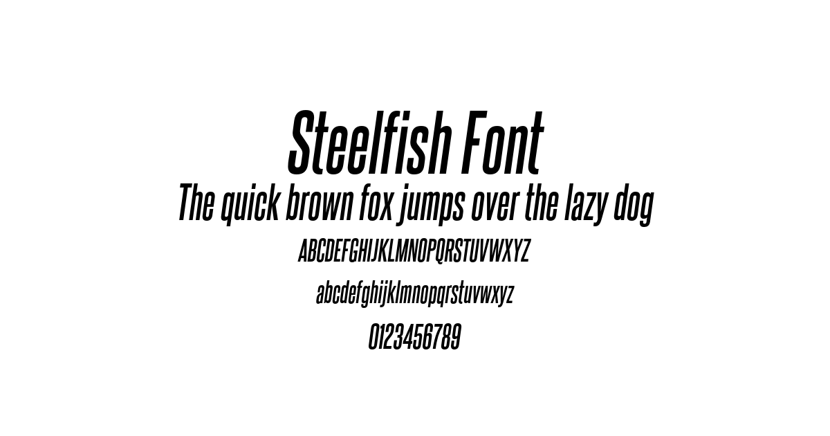 Steelfish Font font preview