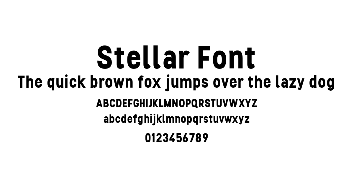 Stellar Font font preview