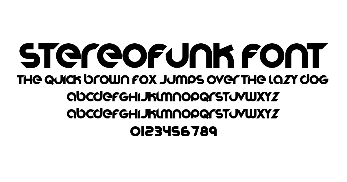 Stereofunk Font preview