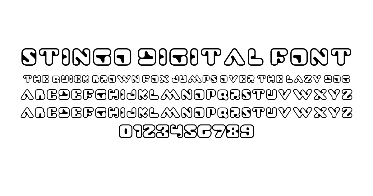 Stingo Digital Font font preview