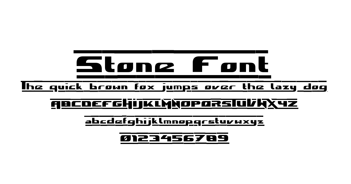 Stone Font preview