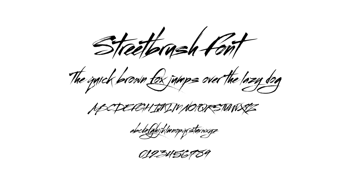 Streetbrush Font preview