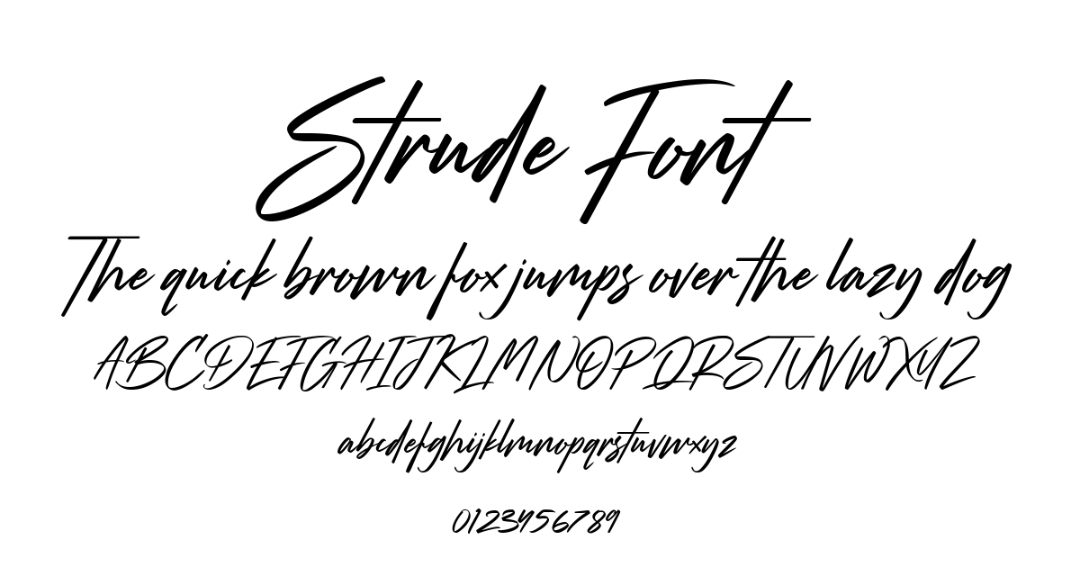 Strude Font font preview