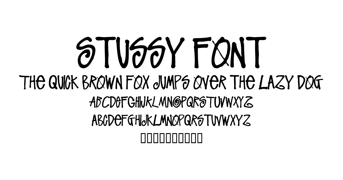 Stussy Font font preview