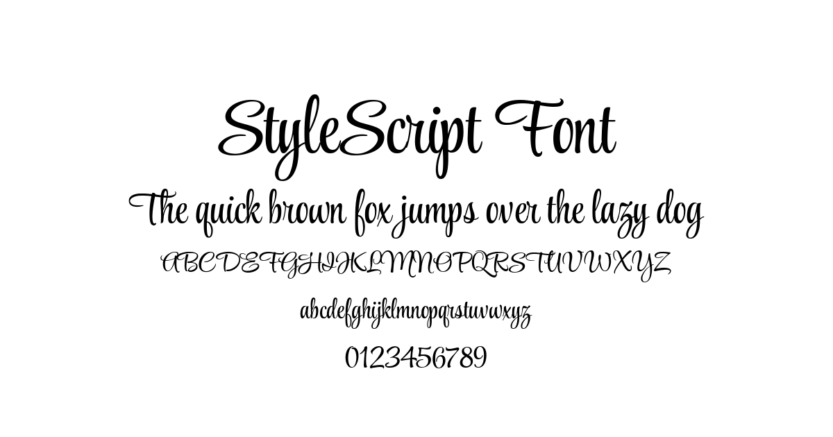 StyleScript Font font preview