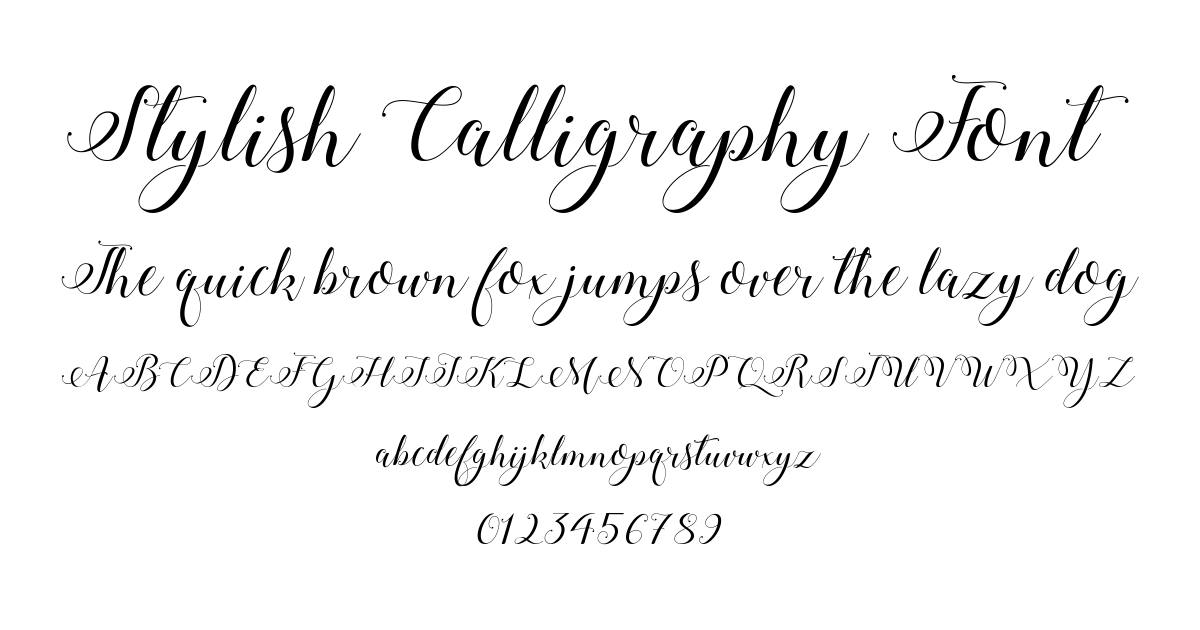 Stylish Calligraphy Font preview