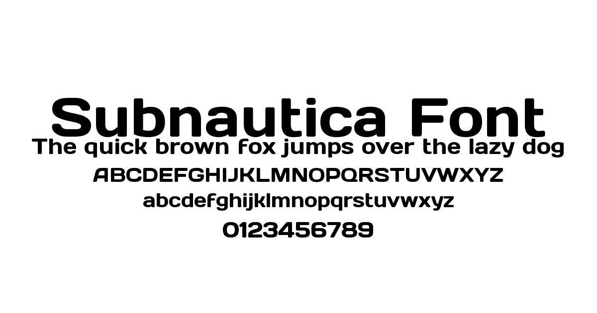 Subnautica Font font preview