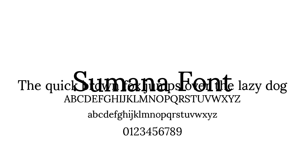 Sumana Font font preview