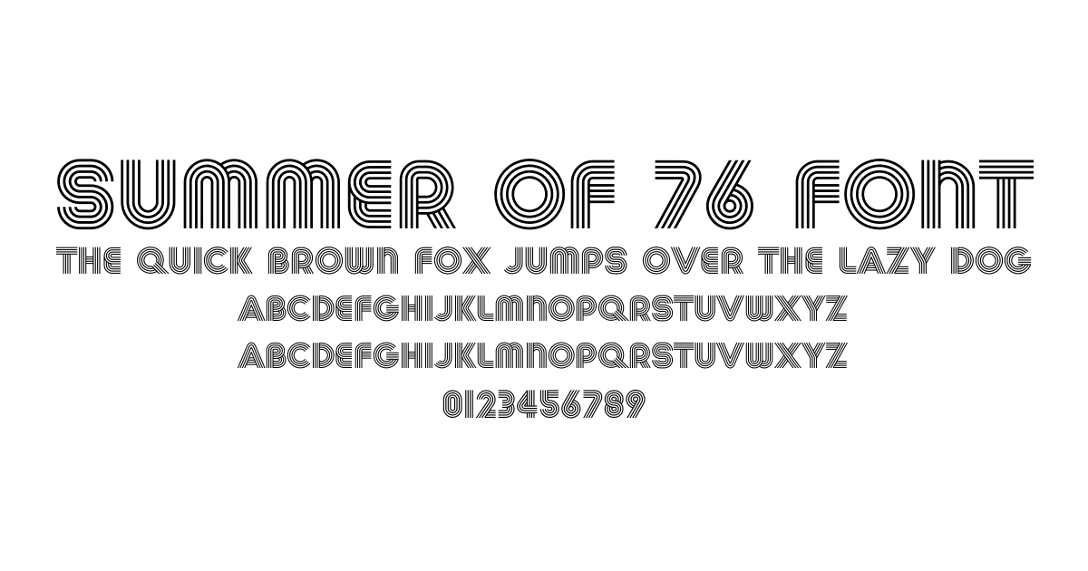 Summer of 76 Font font preview