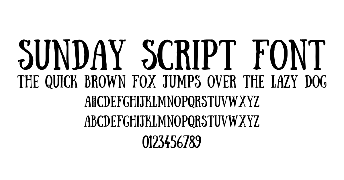 Sunday Script Font font preview