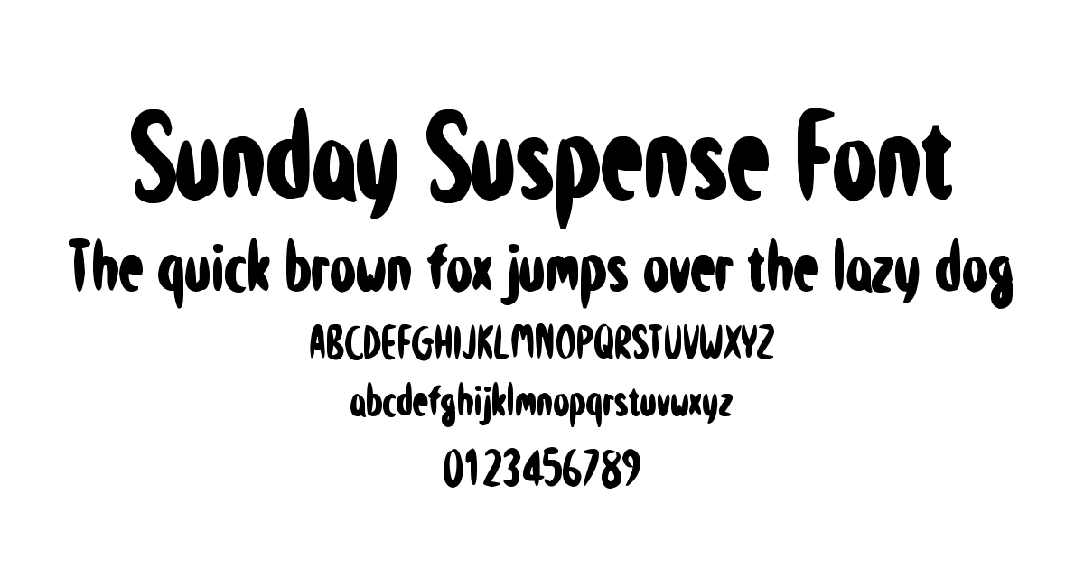 Sunday Suspense Font font preview