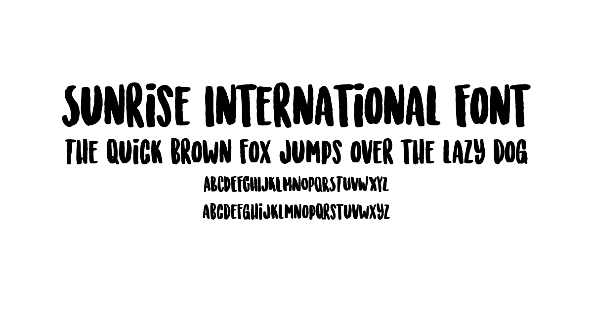 Sunrise International Font preview