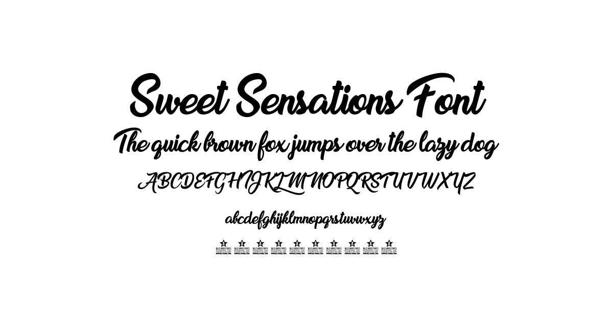 Sweet Sensations Font font preview