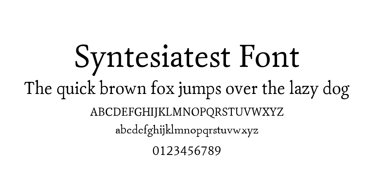 Syntesiatest Font font preview