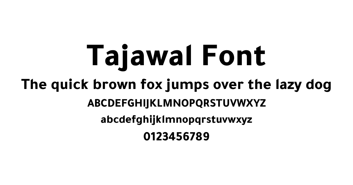 Tajawal Font font preview