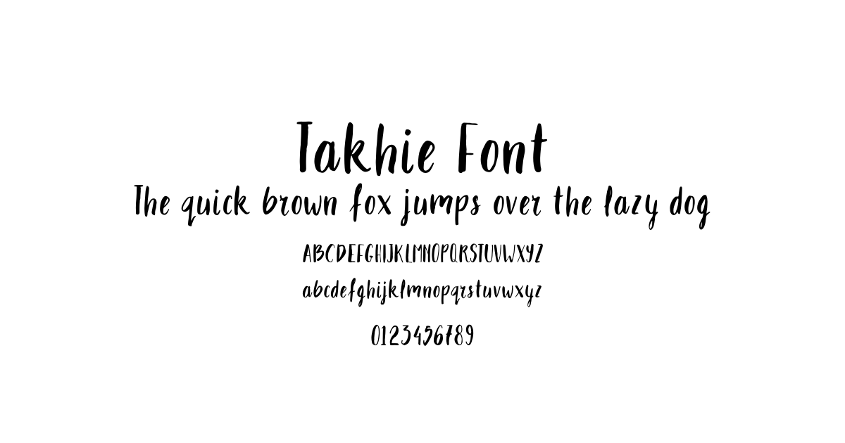 Takhie Font font preview
