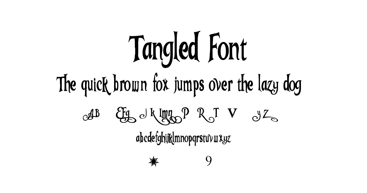 Tangled Font font preview