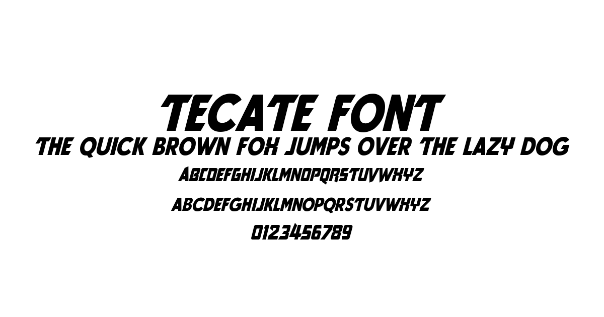 Tecate Font font preview
