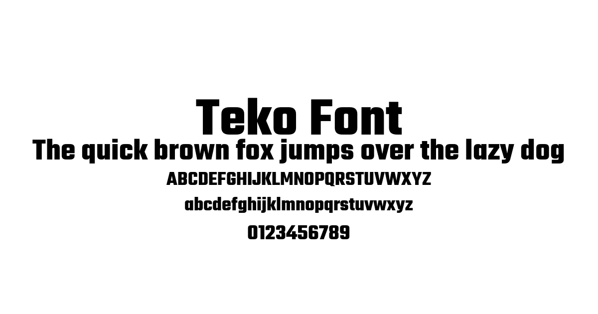 Teko Font font preview