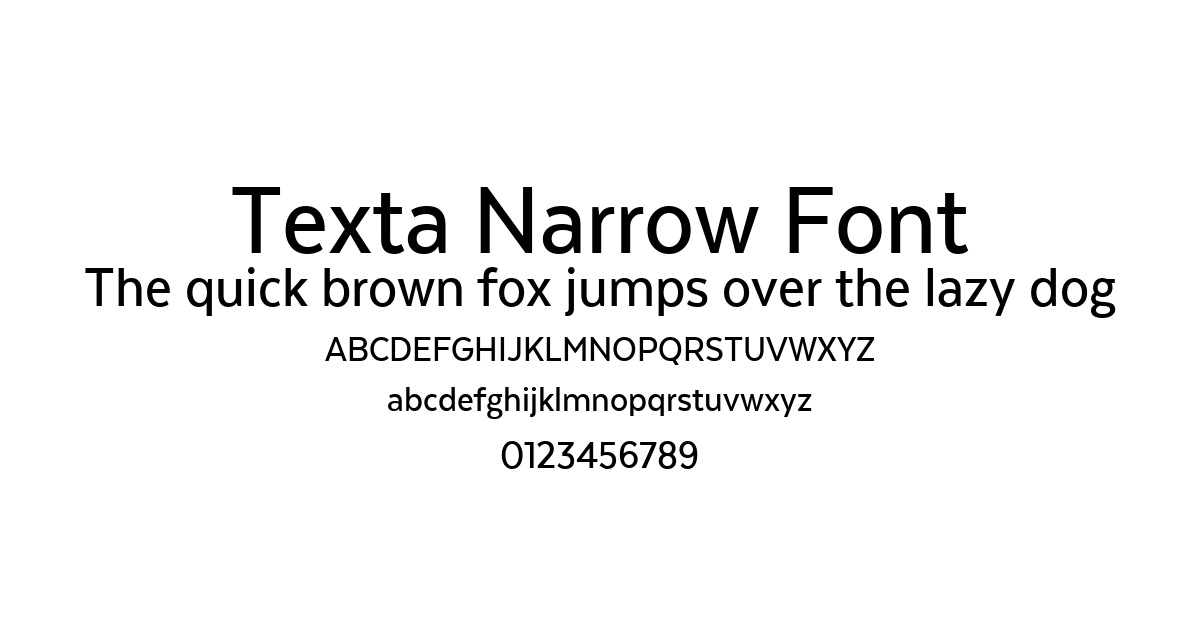 Texta Narrow Font font preview