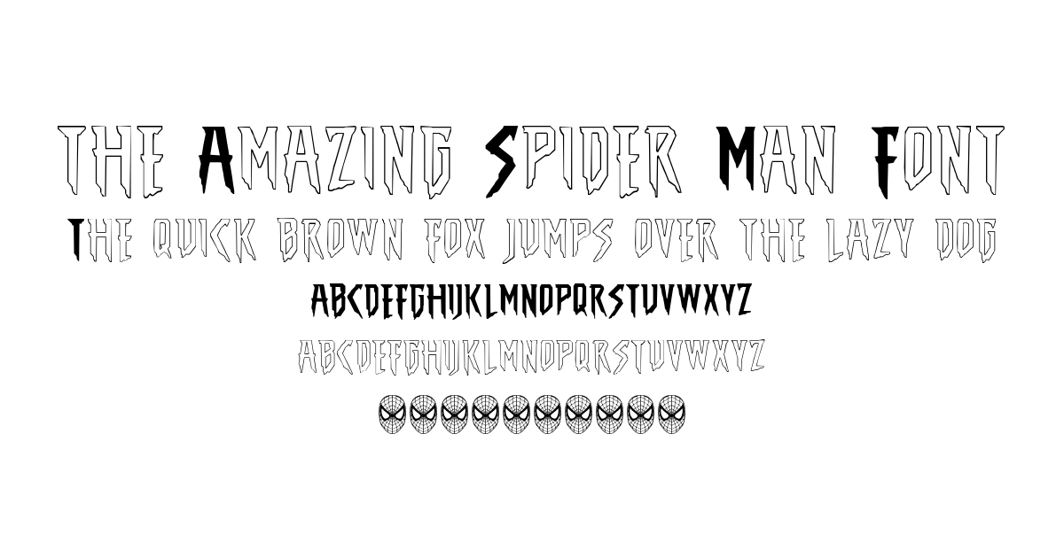 the Amazing Spider Man Font font preview