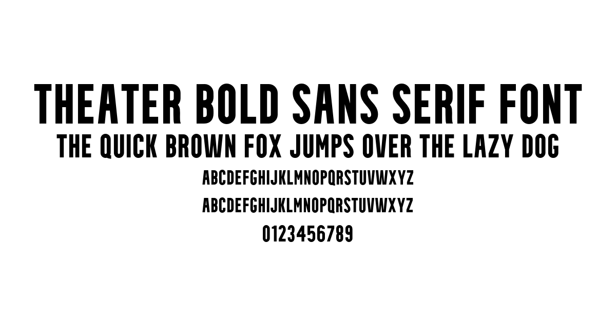 Theater Bold Sans Serif Font font preview