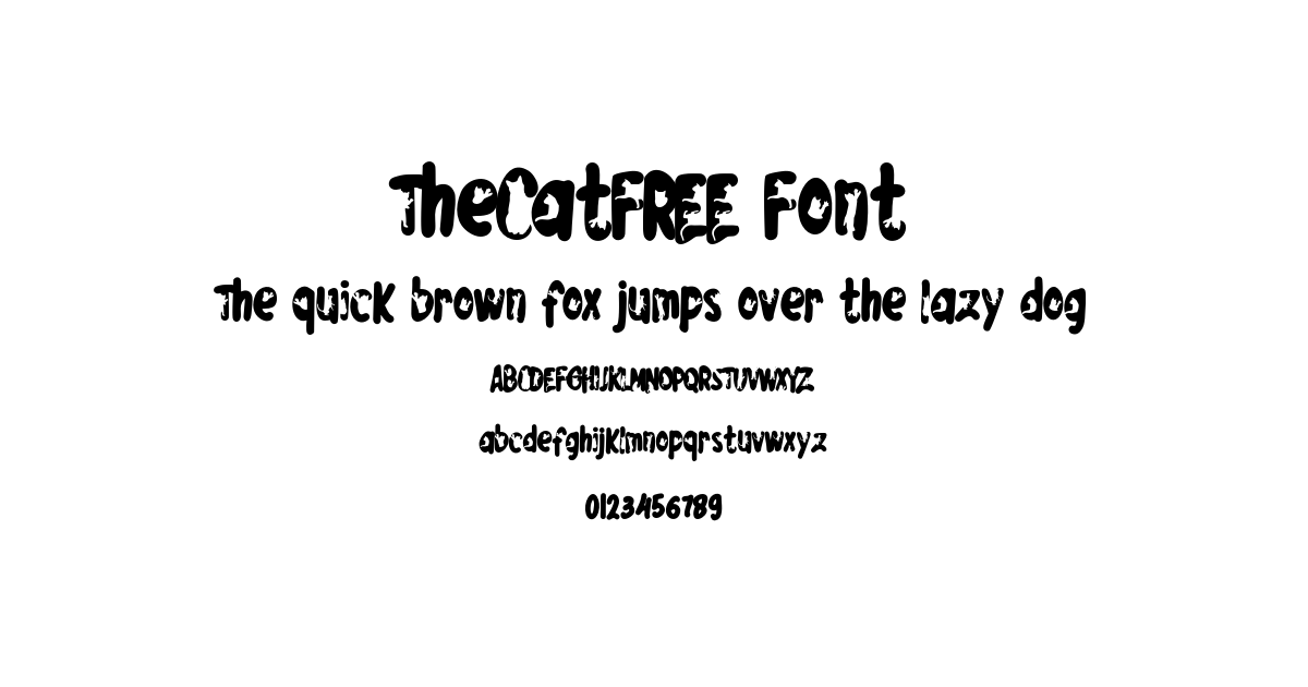 TheCatFREE Font font preview