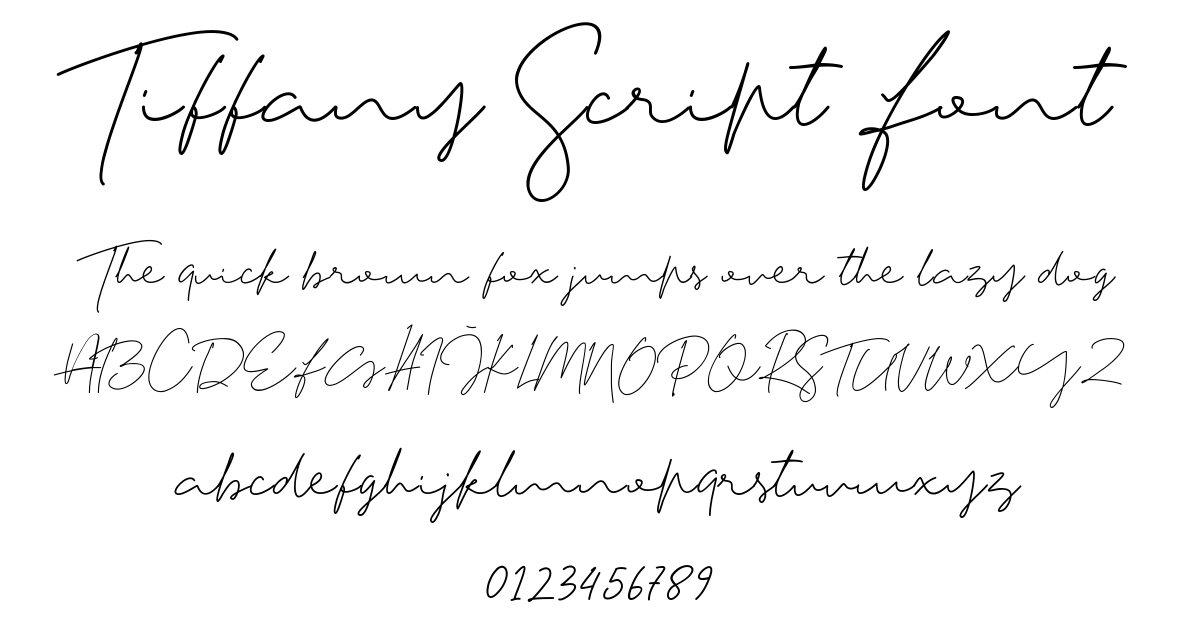 Tiffany Script Font font preview