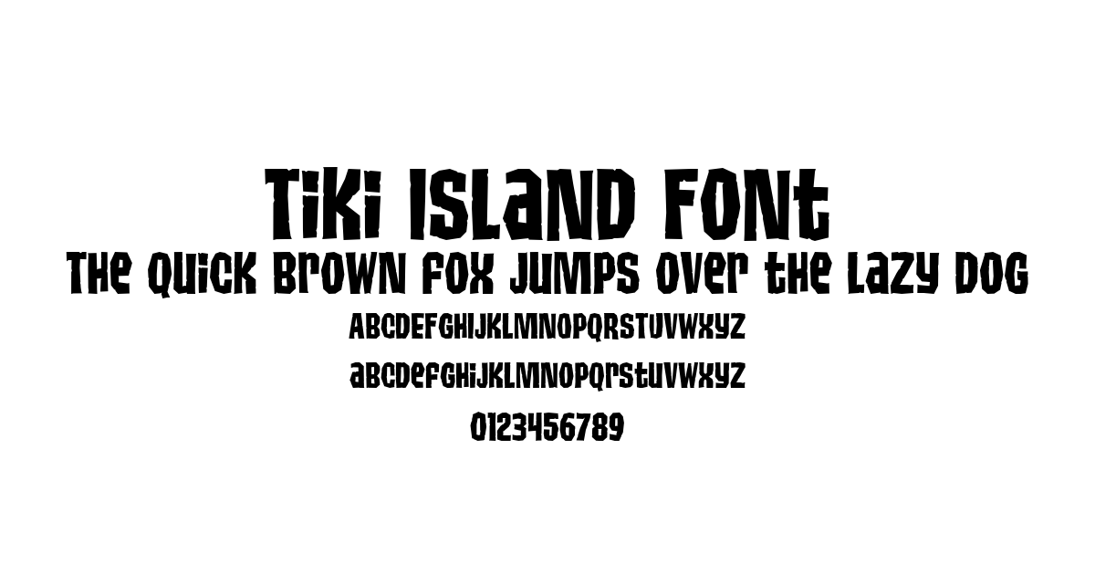 Tiki Island Font font preview
