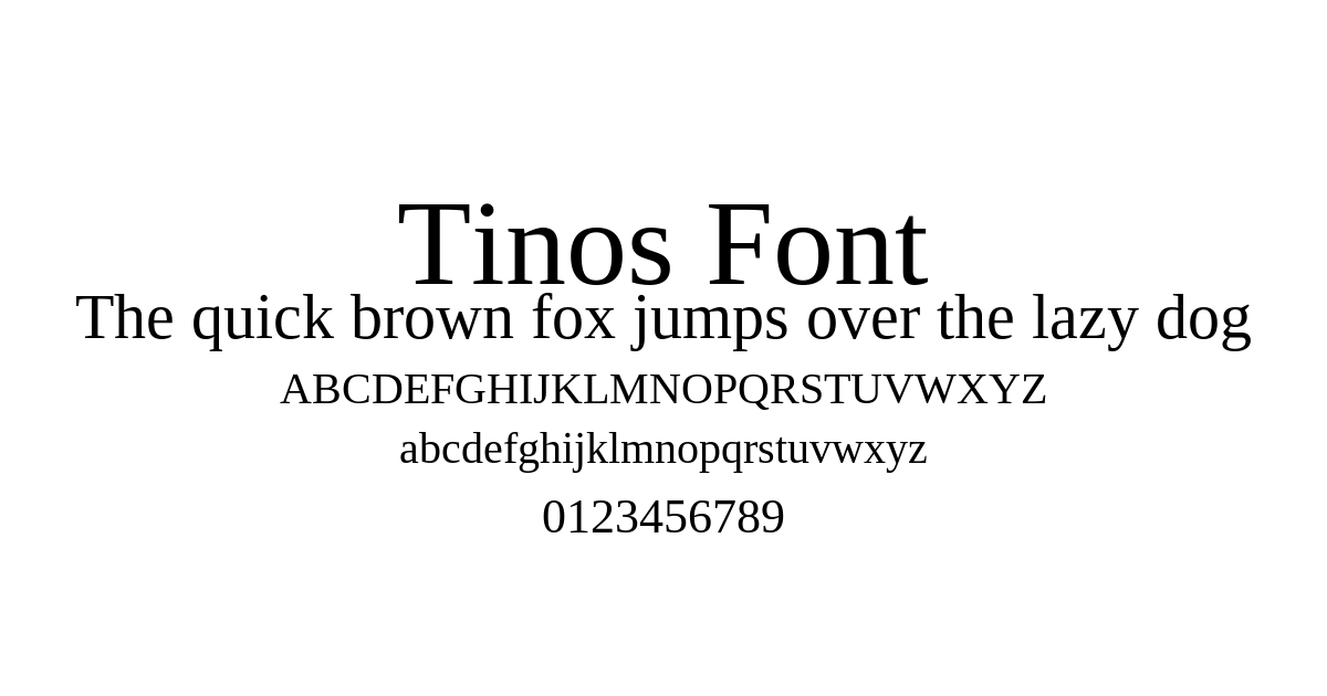 Tinos Font font preview