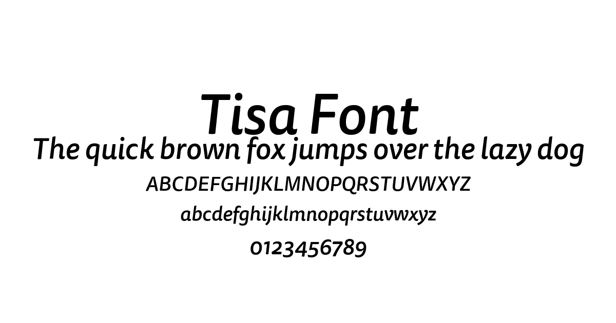 Tisa Font font preview