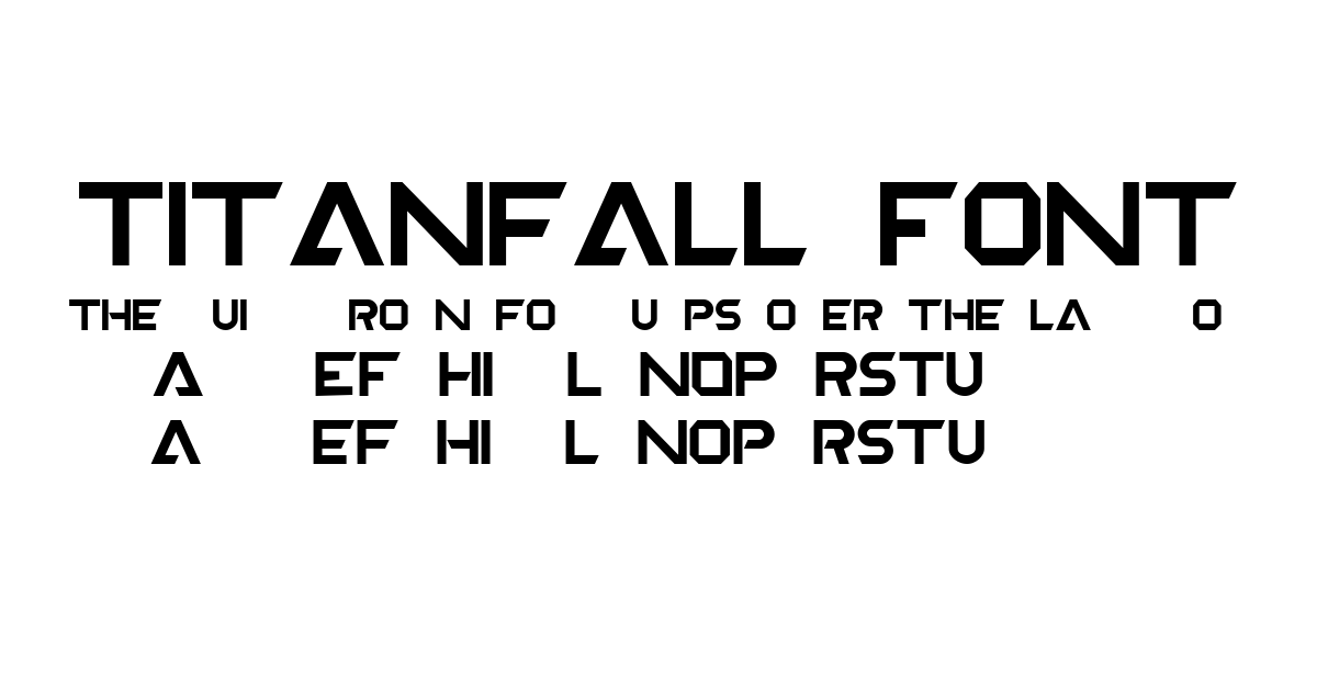 Titanfall Font preview