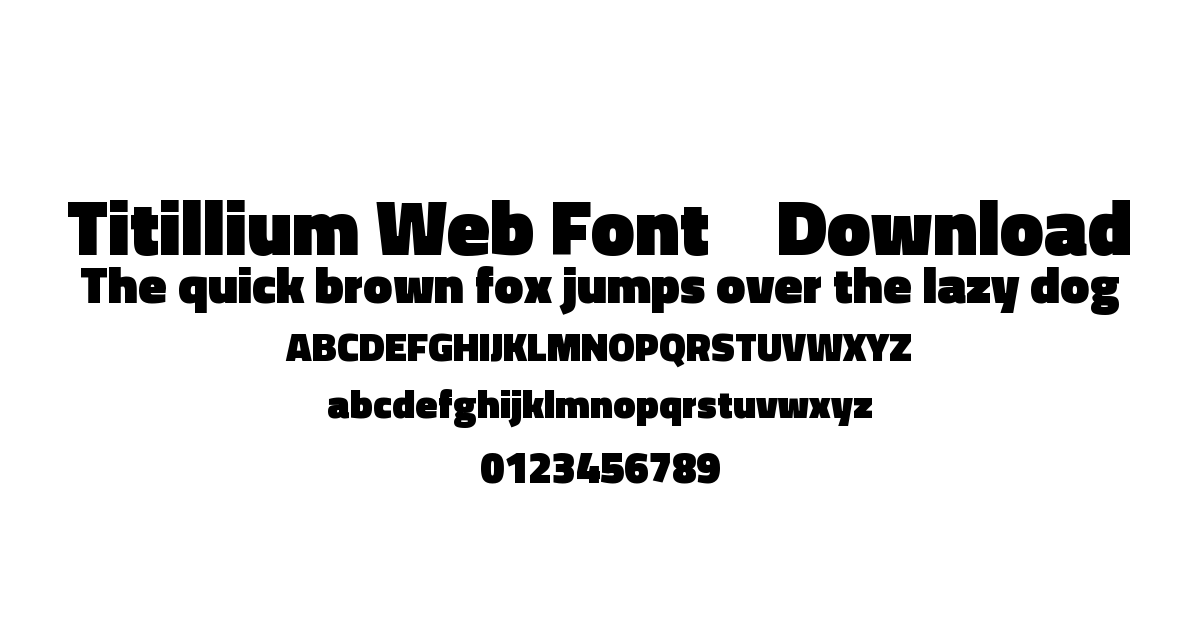 Titillium Web Font    Download font preview