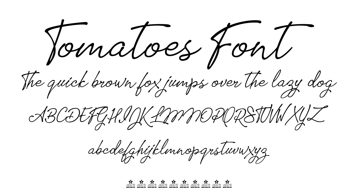 Tomatoes Font font preview