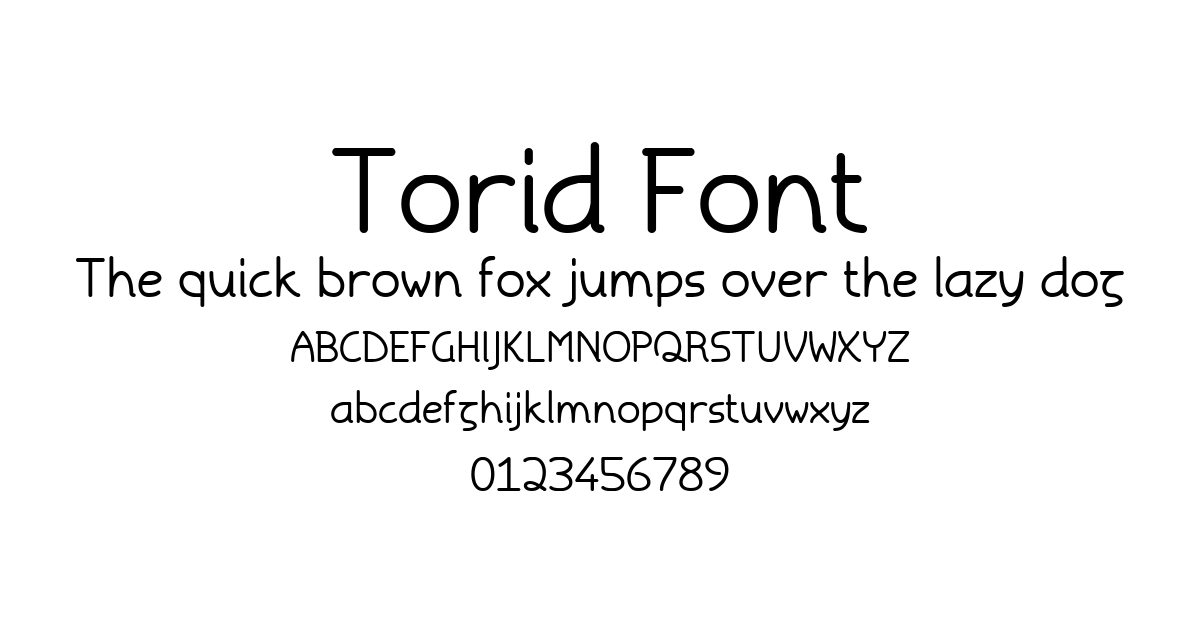 Torid Font font preview