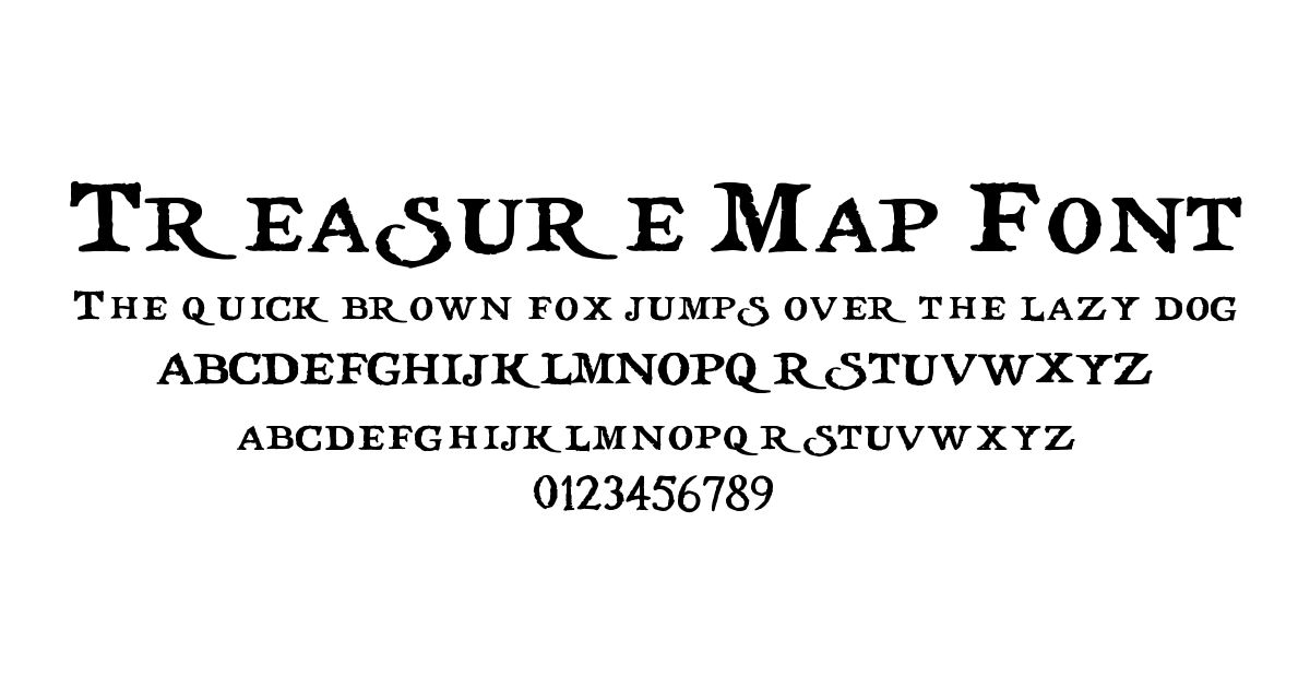 Treasure Map Font font preview