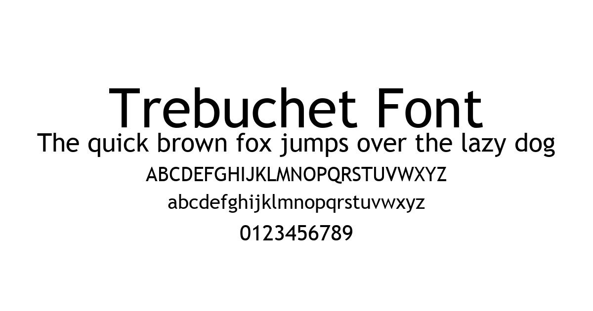 Trebuchet Font font preview