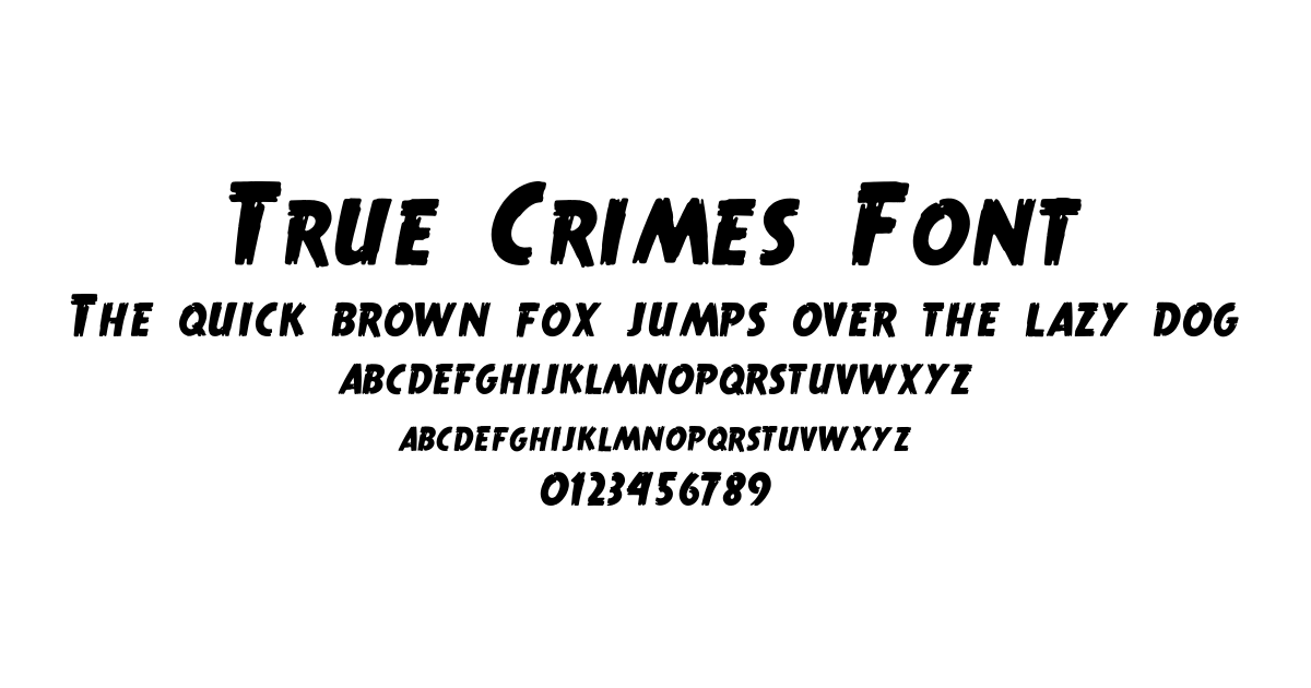 True Crimes Font font preview