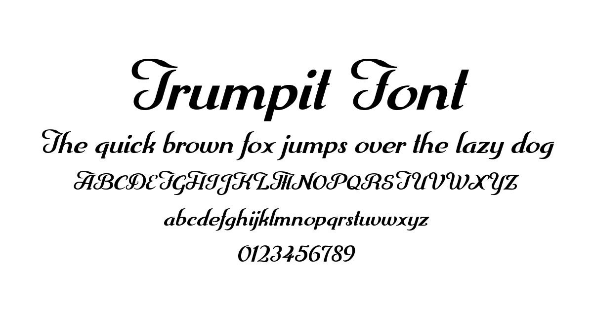 Trumpit Font font preview