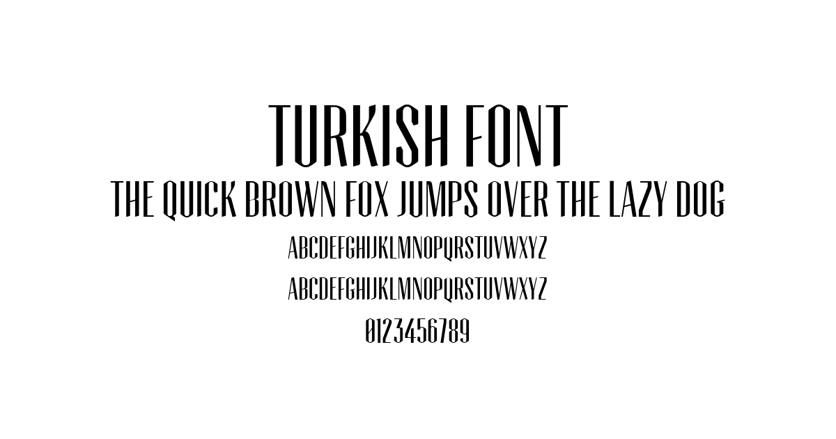 Turkish Font font preview