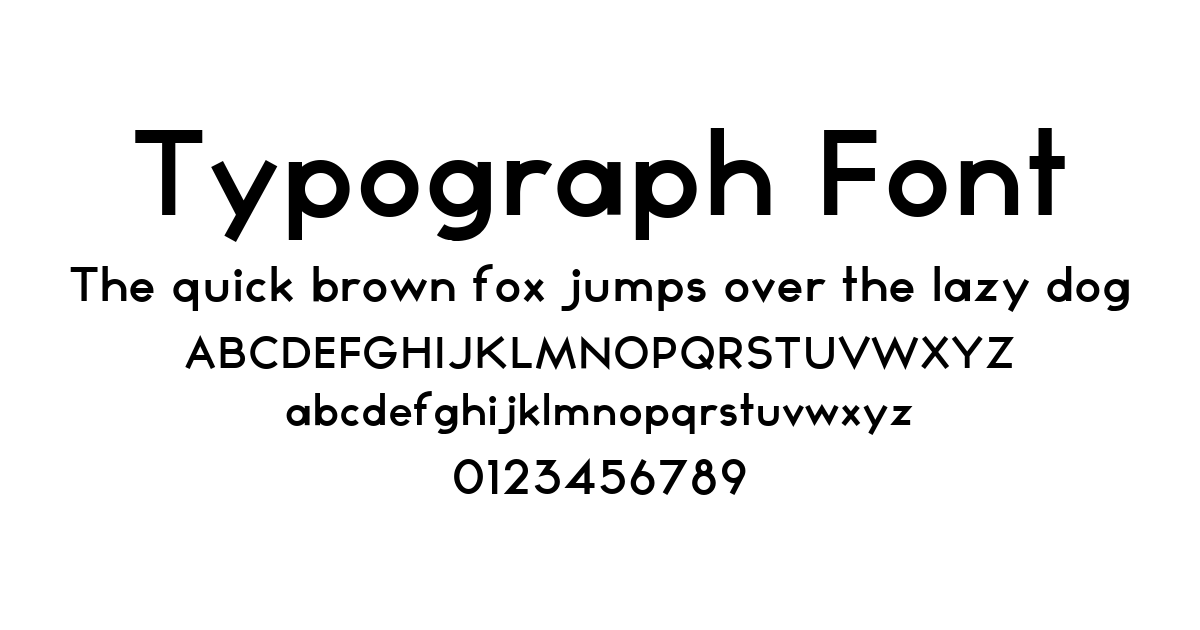 Typograph Font preview