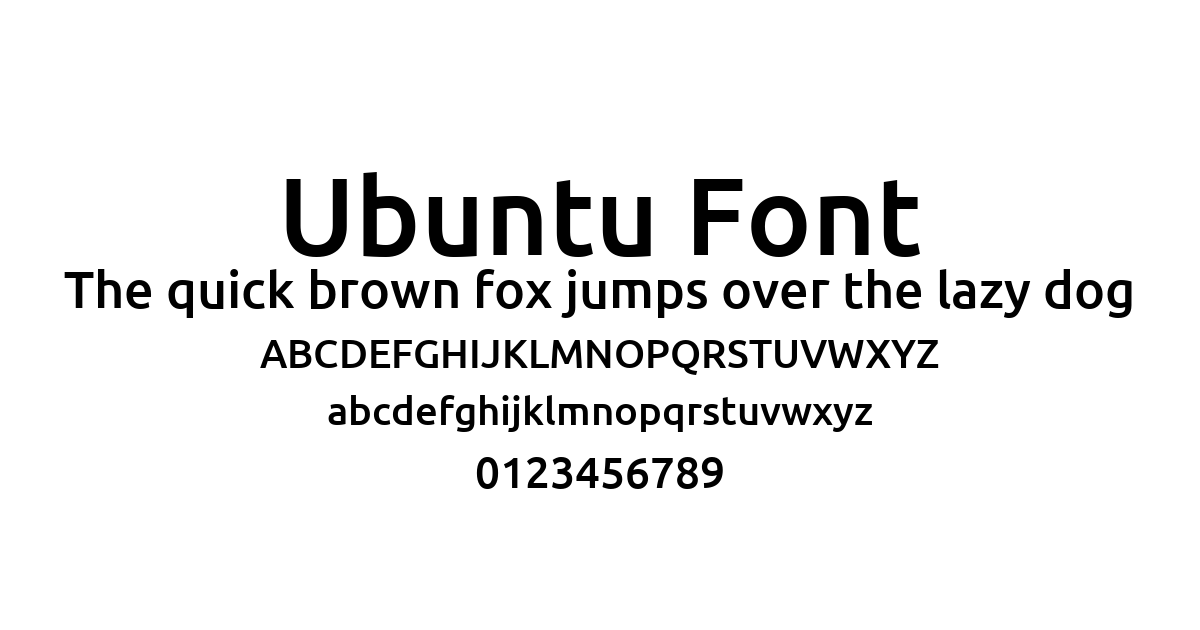 Ubuntu Font preview