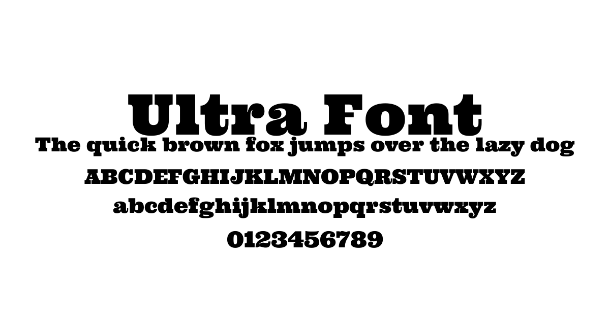 Ultra Font preview